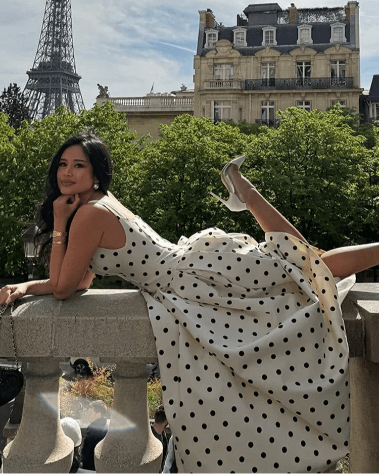 Vestido midi de lunares Jasmine