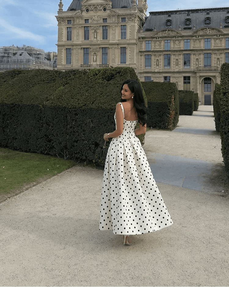 Vestido midi de lunares Jasmine