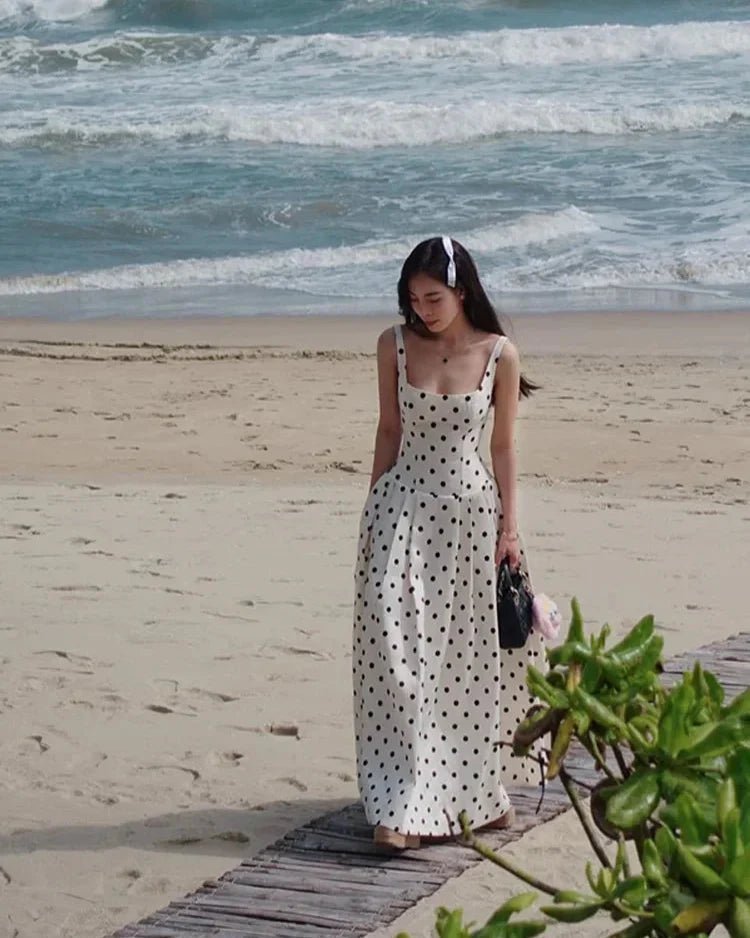 Vestido midi de lunares Jasmine