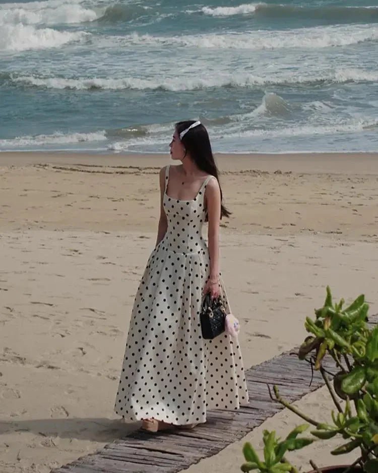 Vestido midi de lunares Jasmine