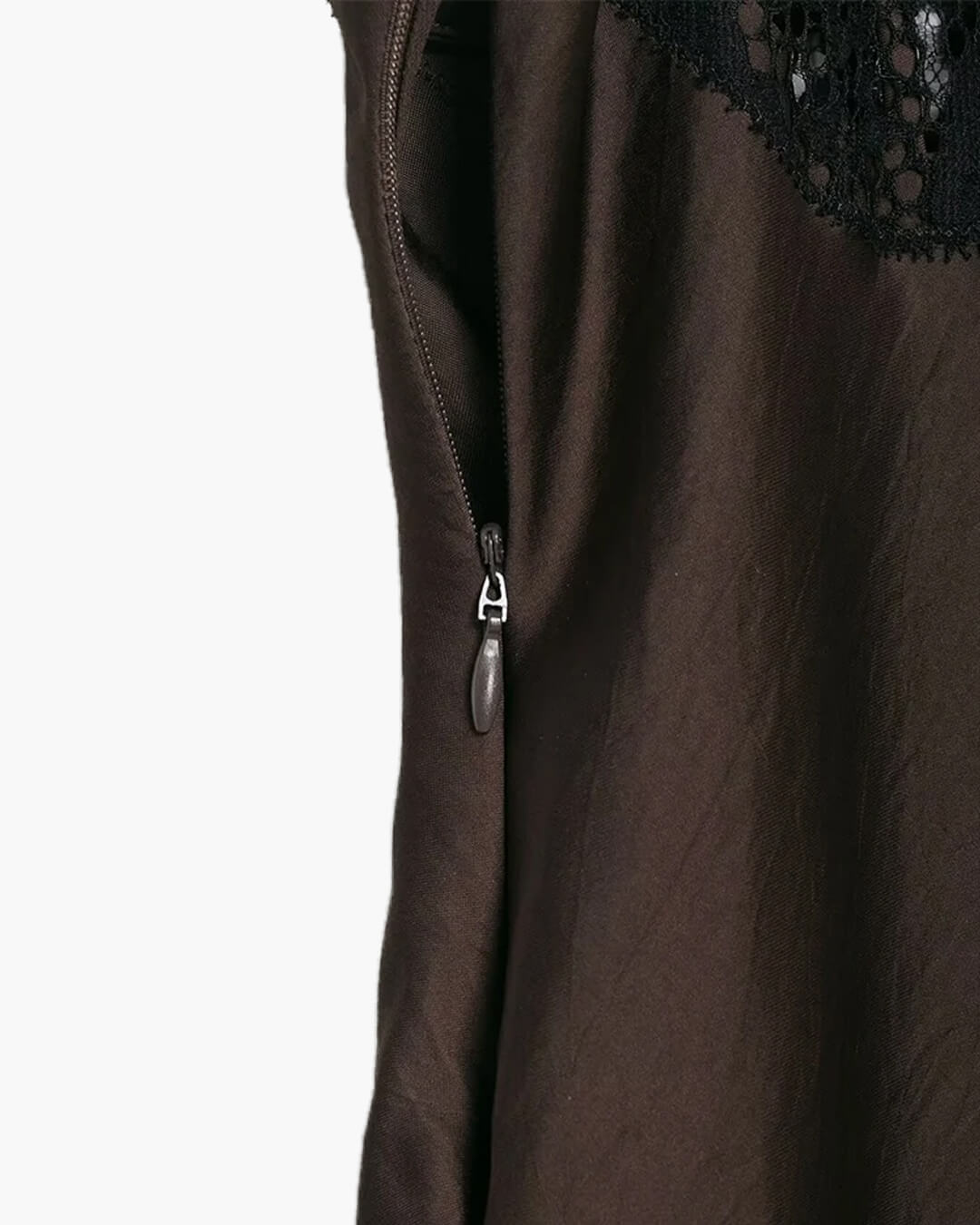 Vestido lencero de satén y encaje Jenica