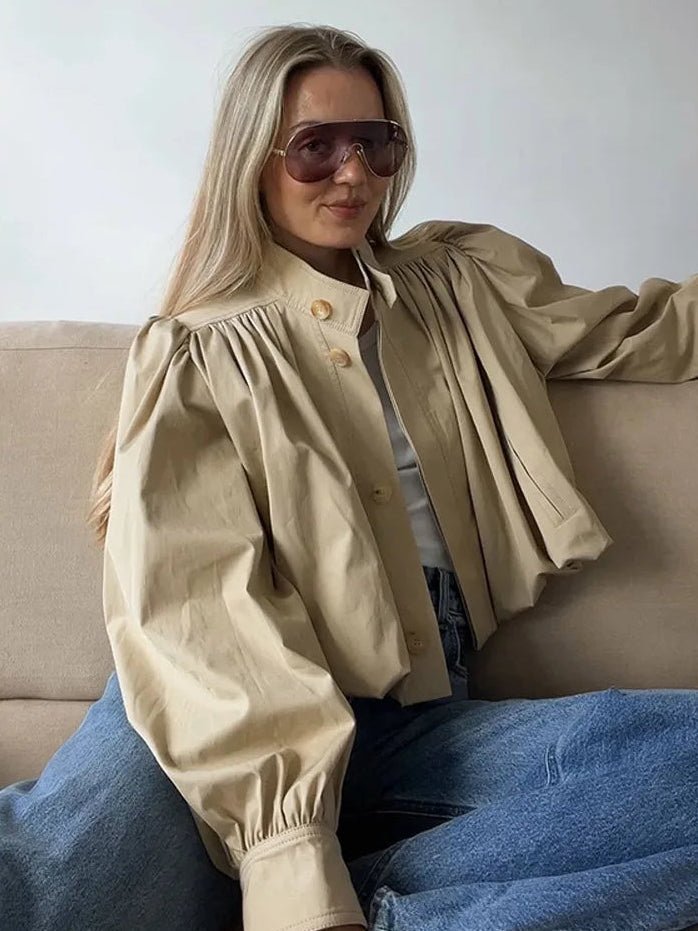 Chaqueta plisada de corte holgado Jenna