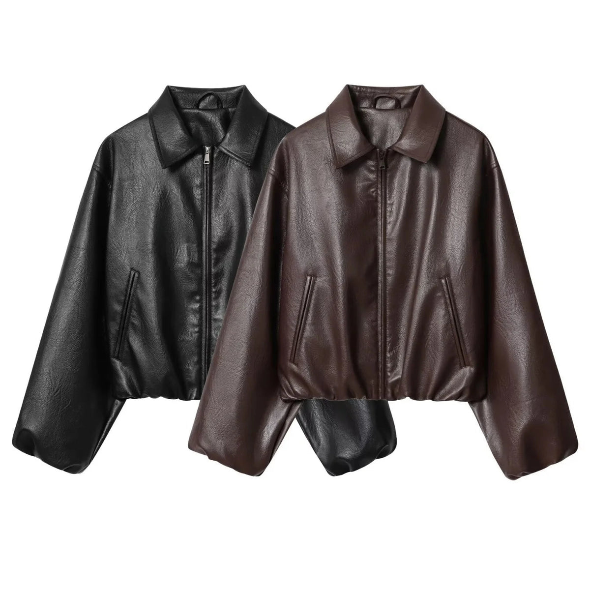 Chaqueta bomber de cuero sintético Jenny
