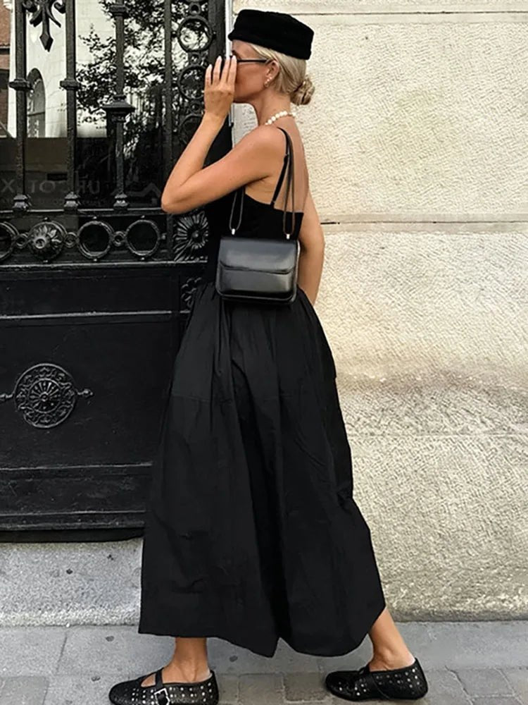 Vestido midi de tirantes finos y cintura caída Jesse