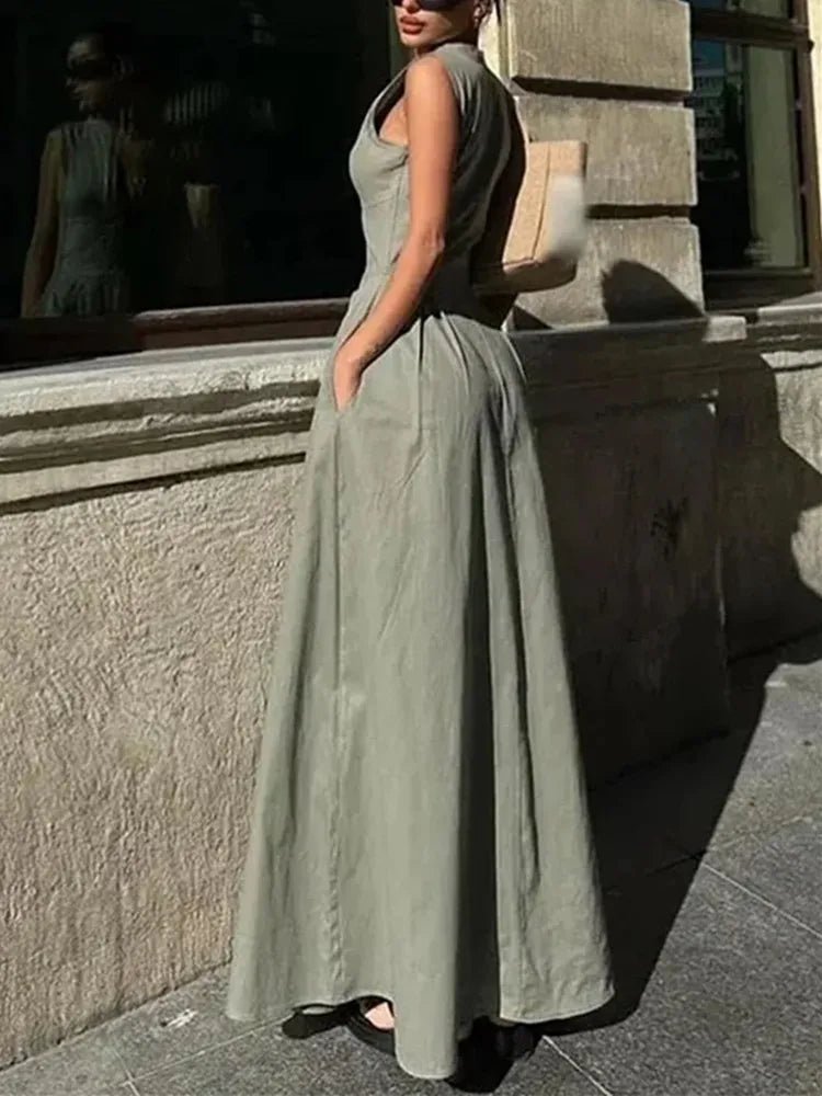 Vestido midi sin mangas Jessica