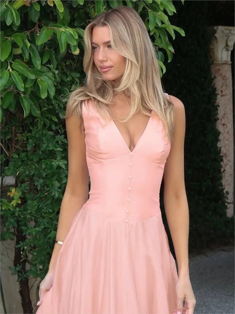 Vestido de noche con escote en V Jessica