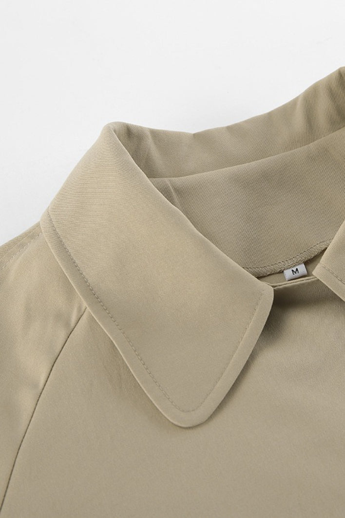 Gabardina cruzada con cinturón Joanna