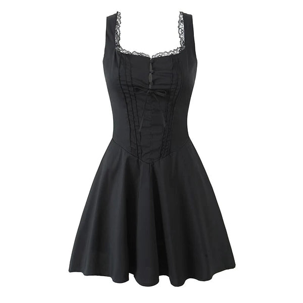 Minivestido vaporoso con cordones Jolie