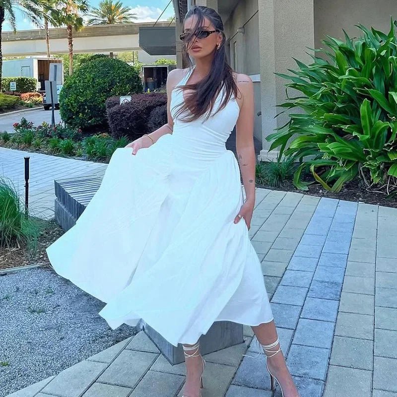 Vestido con cuello halter Julie