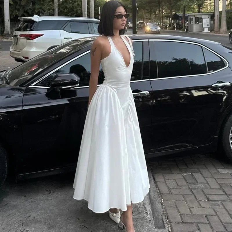 Vestido con cuello halter Julie