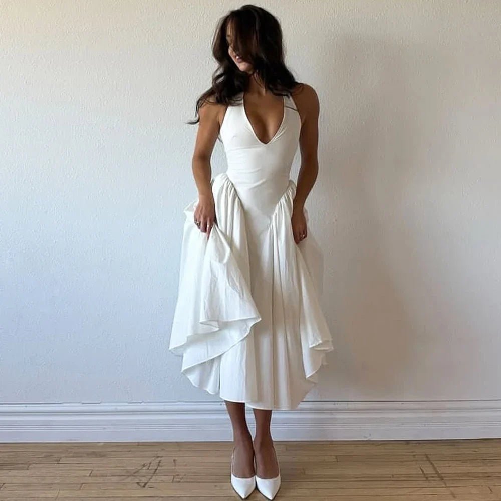 Vestido con cuello halter Julie