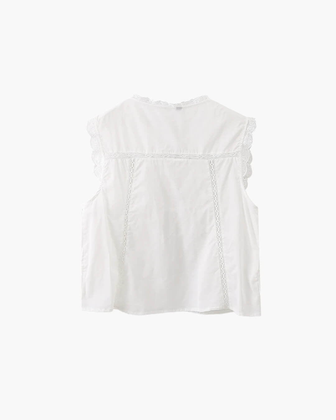 Blusa Juvie bordada con ribete de encaje