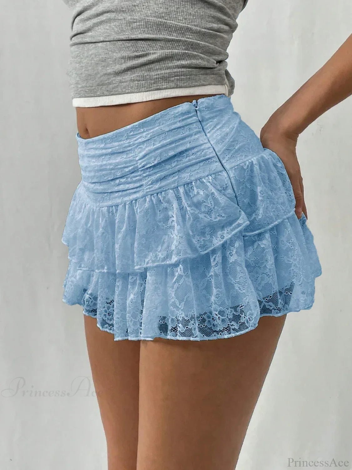 Kaleigh Lace Tiered Mini Skirt