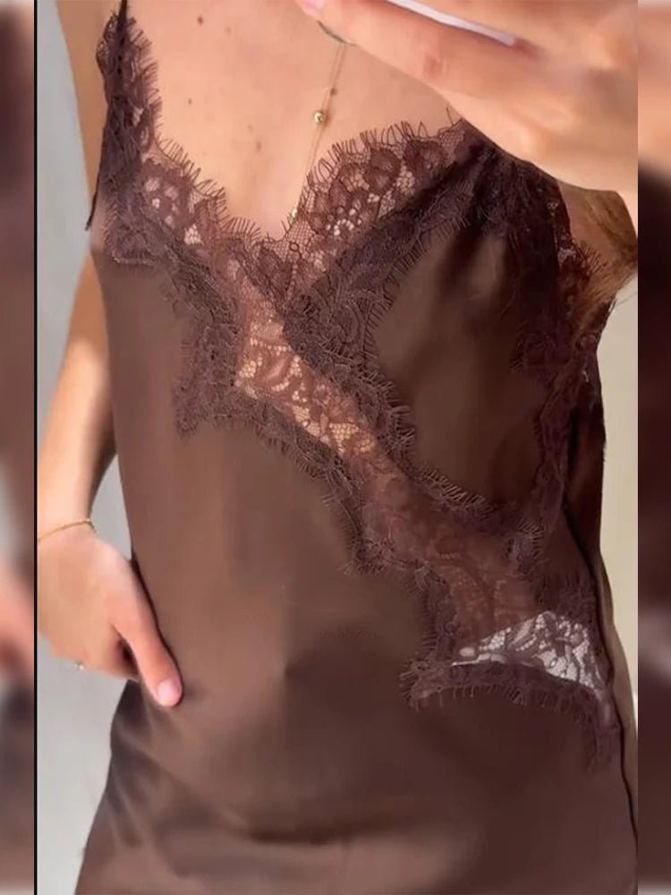 Minivestido asimétrico de satén Kara