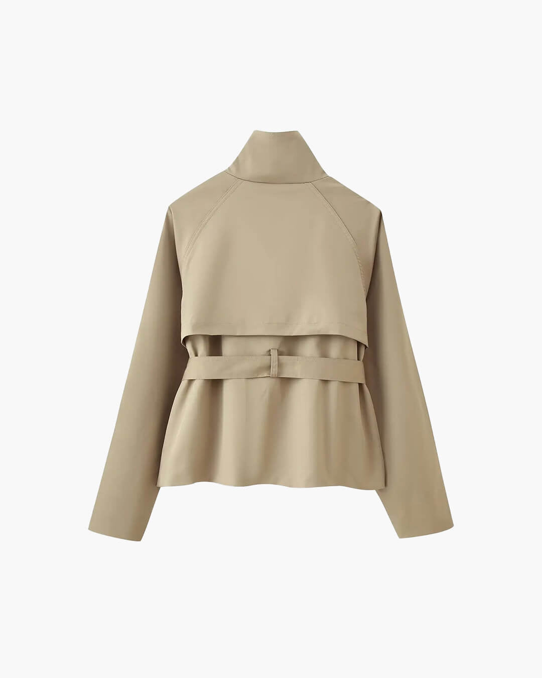 Gabardina corta con cuello mao Kara