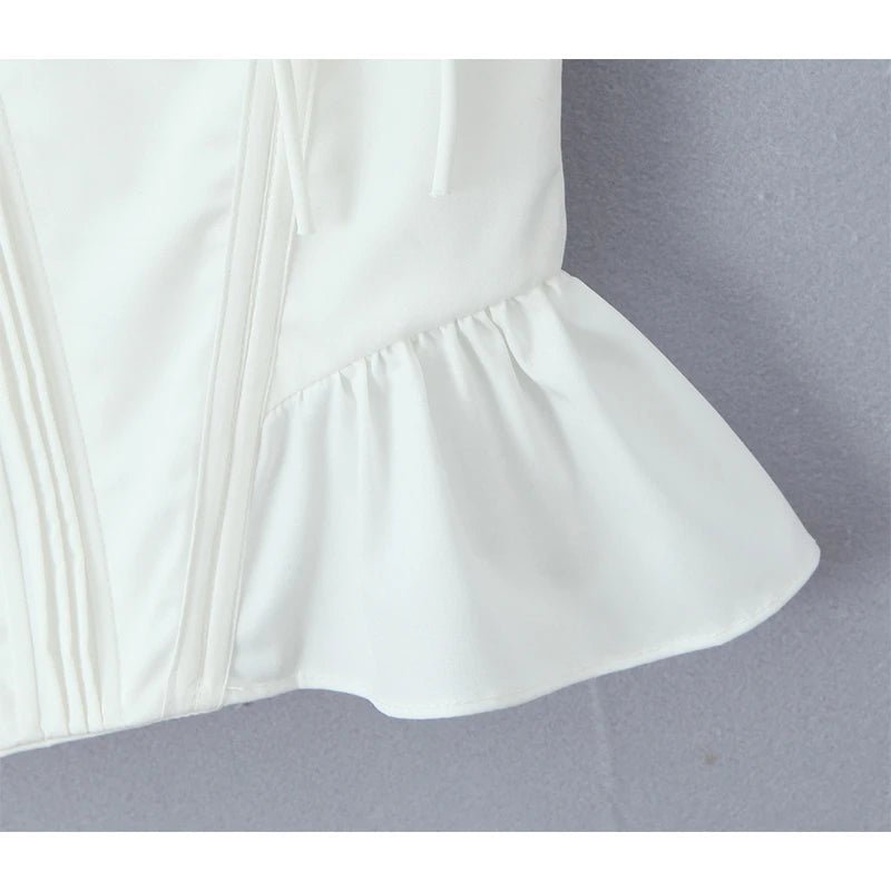 Top de corsé con bajo fruncido Karley