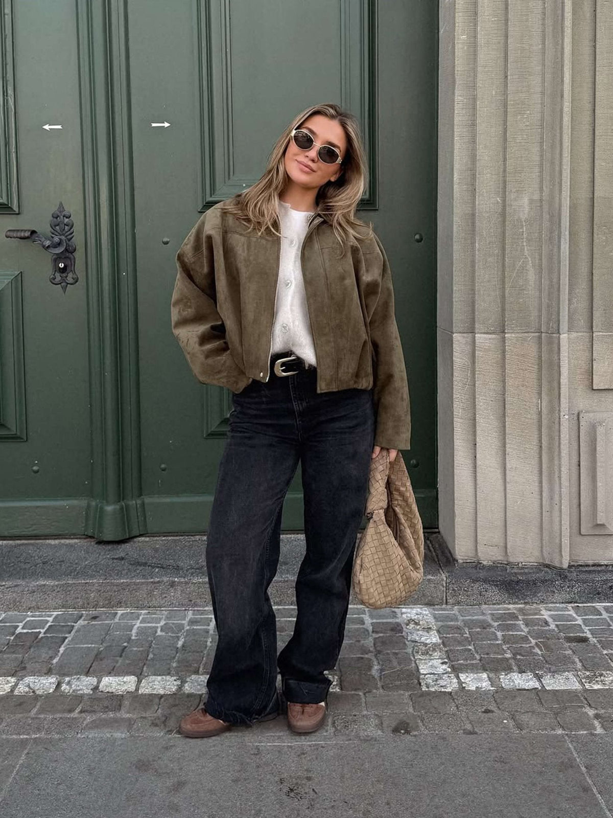 Chaqueta bomber de ante Katherine