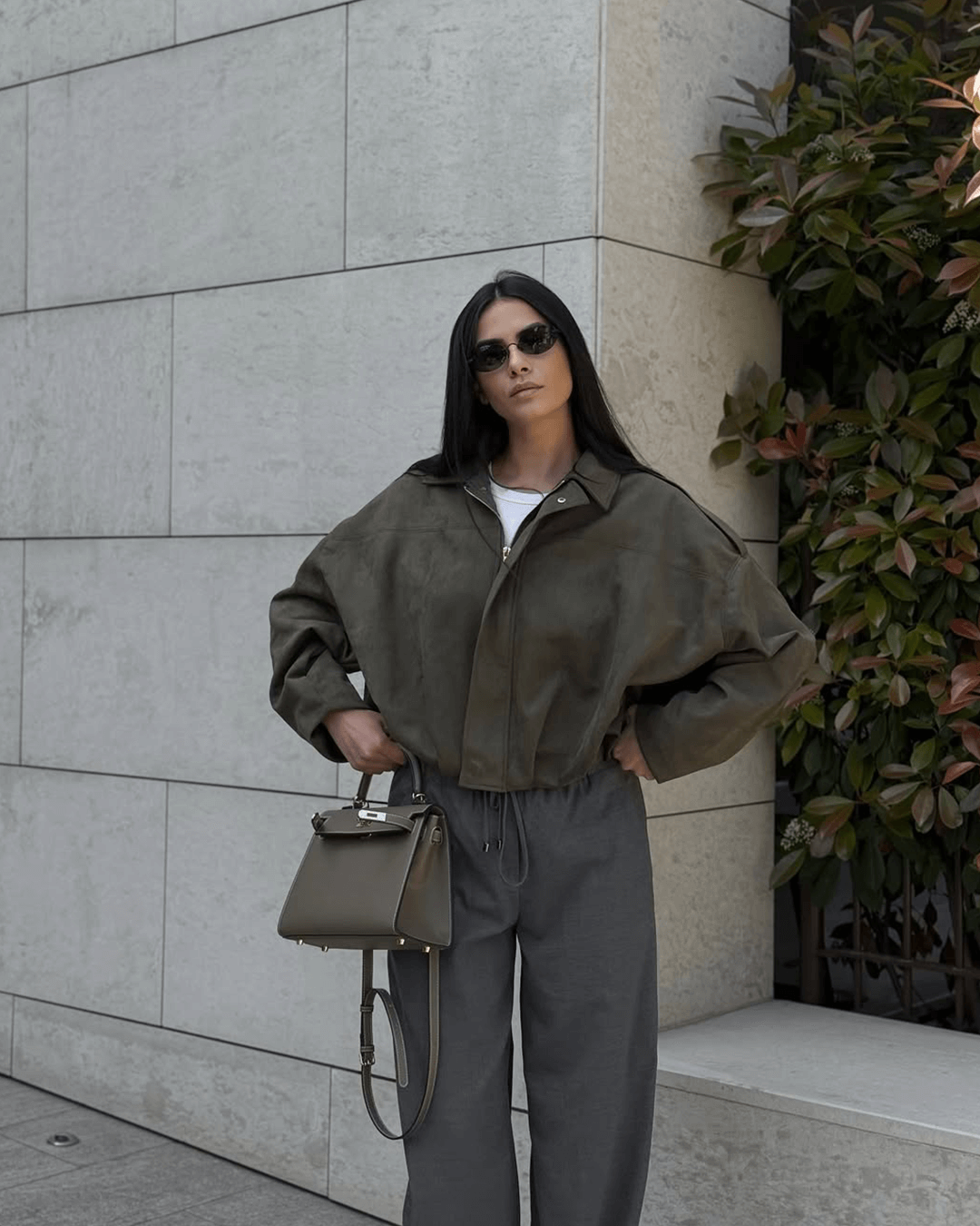 Chaqueta bomber de ante Katherine