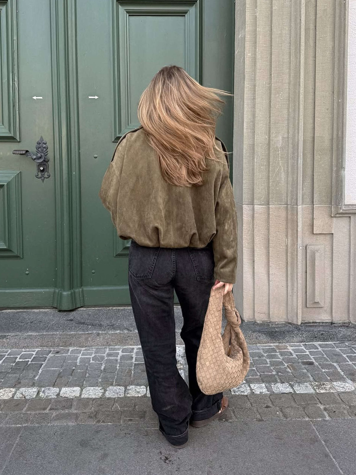Chaqueta bomber de ante Katherine