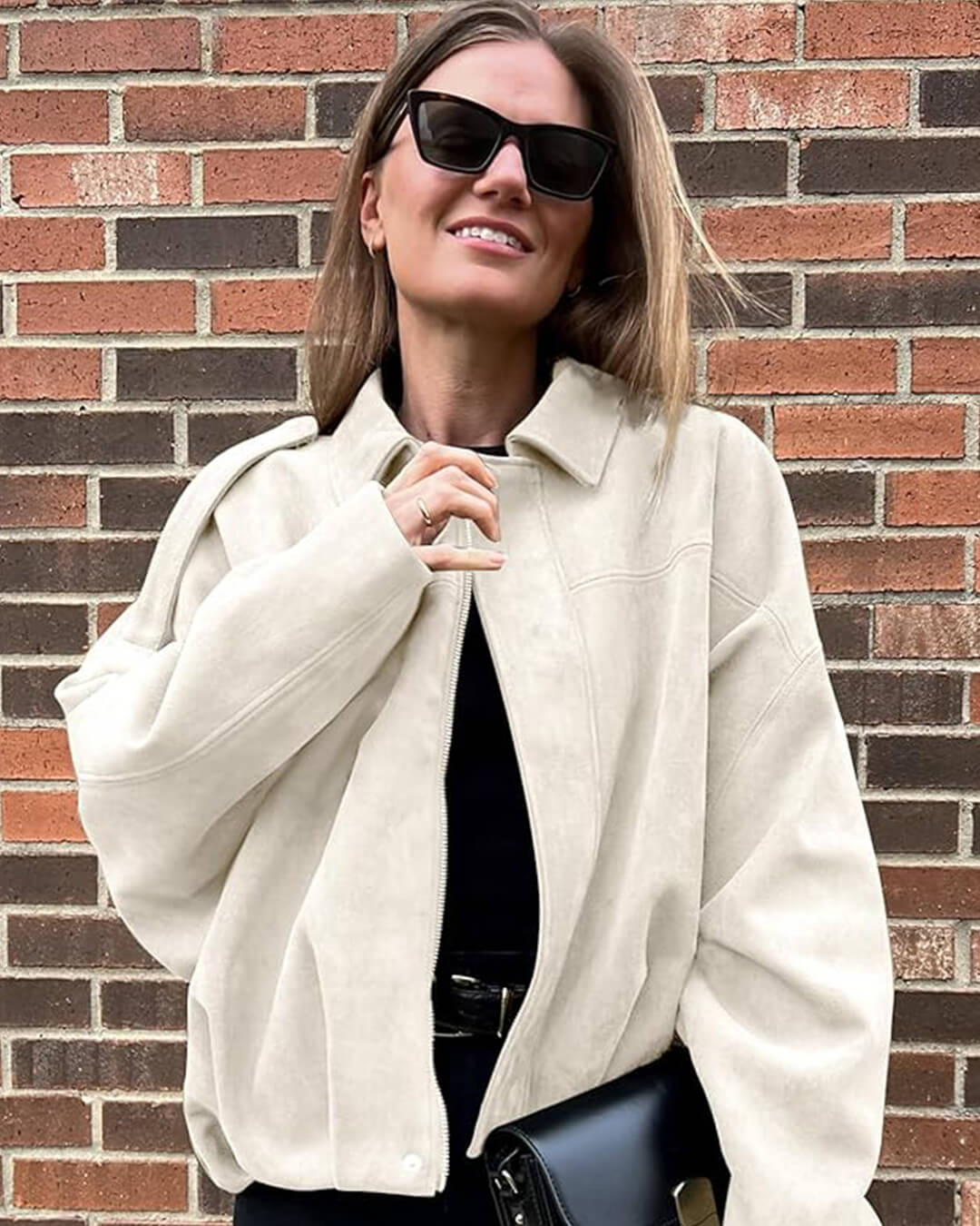 Chaqueta bomber de ante Katherine