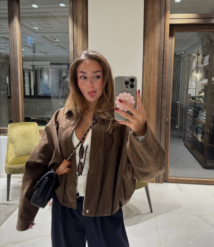 Chaqueta bomber de ante Katherine