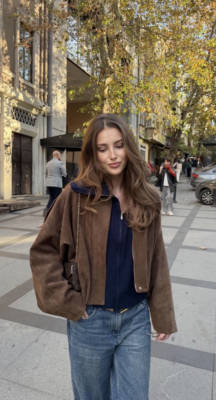Chaqueta bomber de ante Katherine