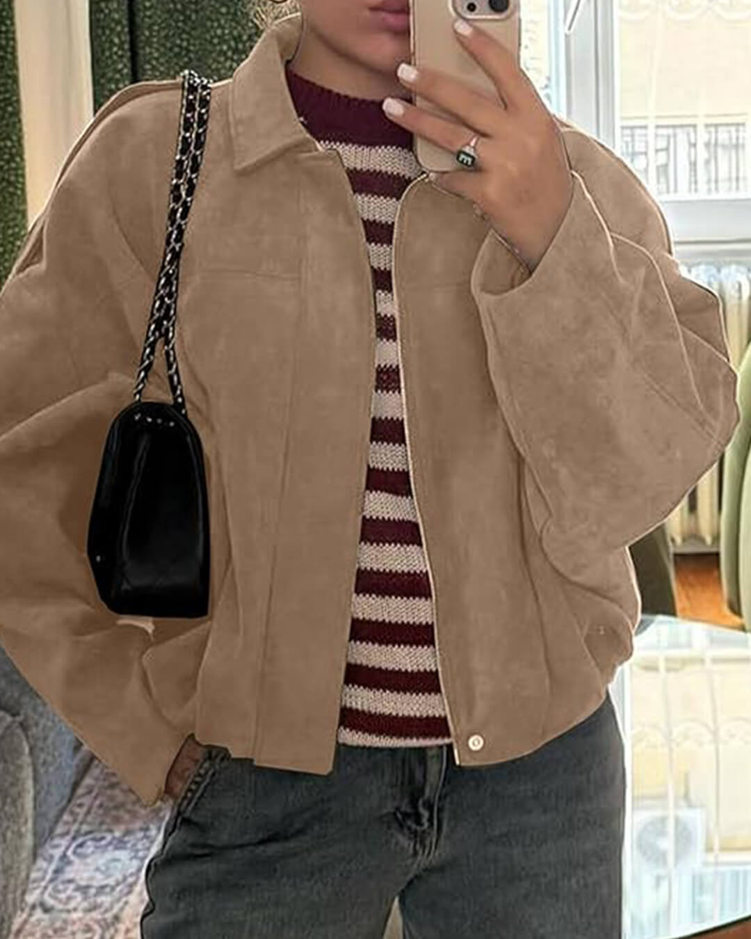 Chaqueta bomber de ante Katherine