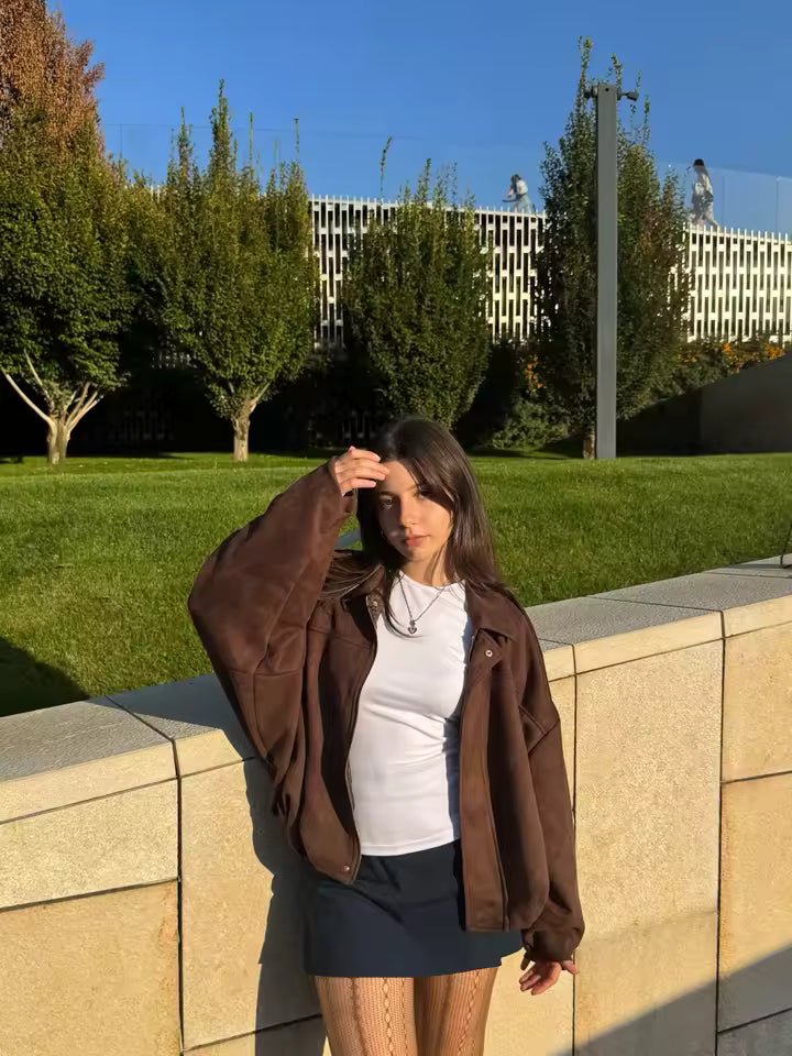 Chaqueta bomber de ante Katherine