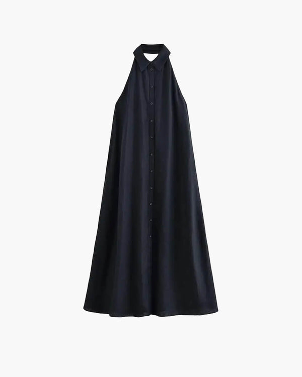 Vestido largo elegante halter Kaya
