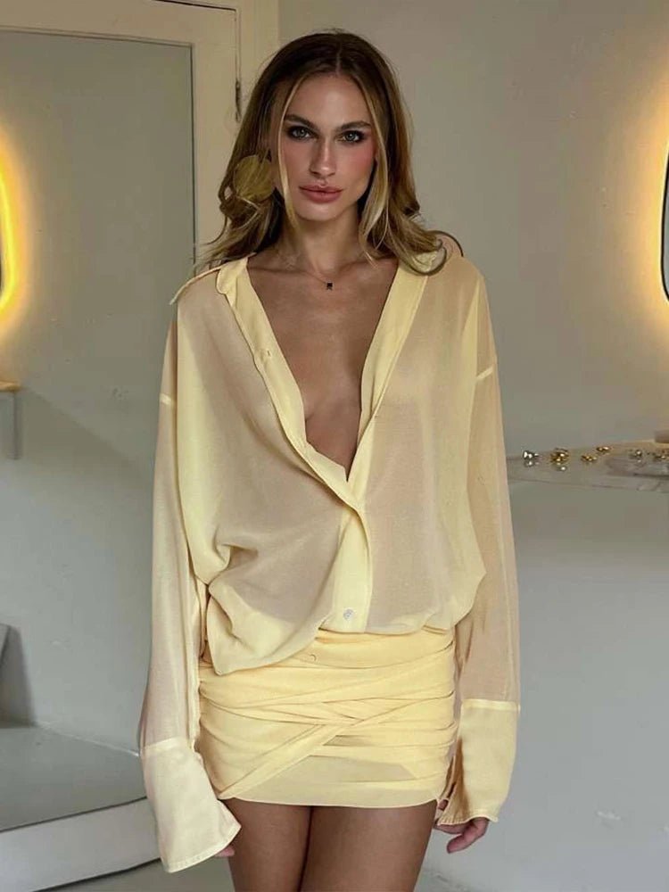 Vestido camisero de manga larga Kendall