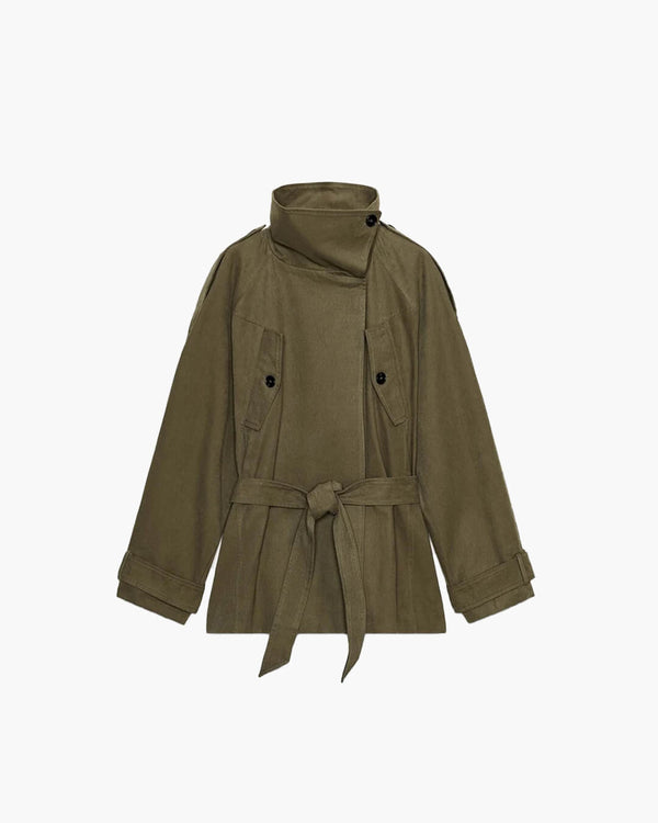 Chaqueta cortavientos con cinturón Kendra