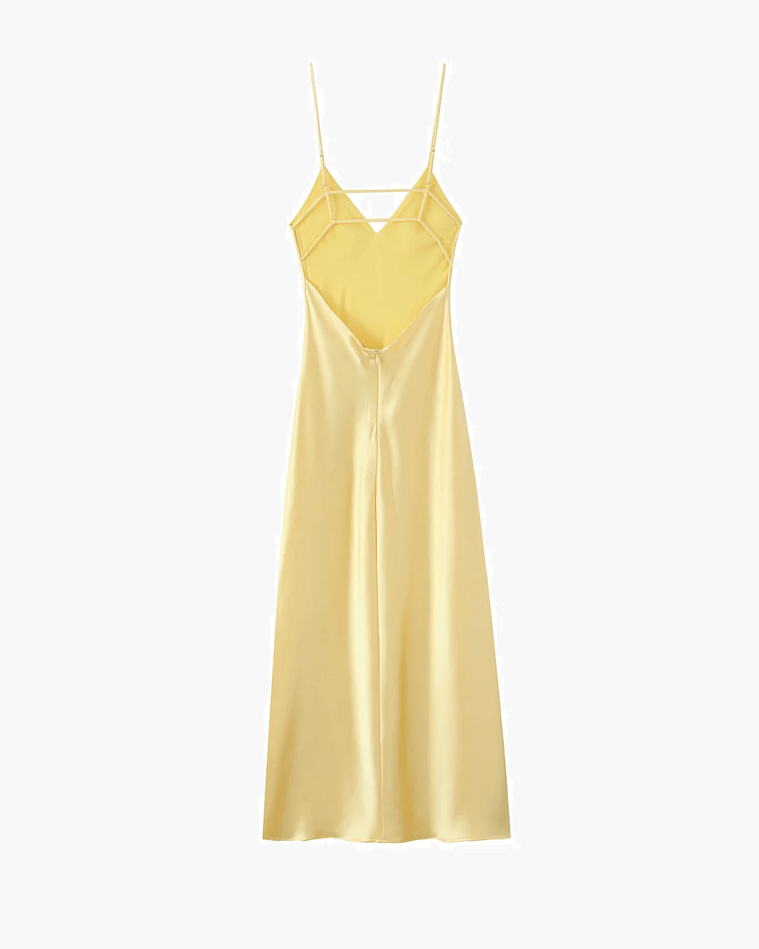 Vestido largo de satén con espalda descubierta Kirra