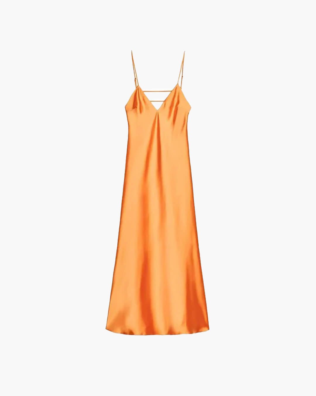 Vestido largo de satén con espalda descubierta Kirra