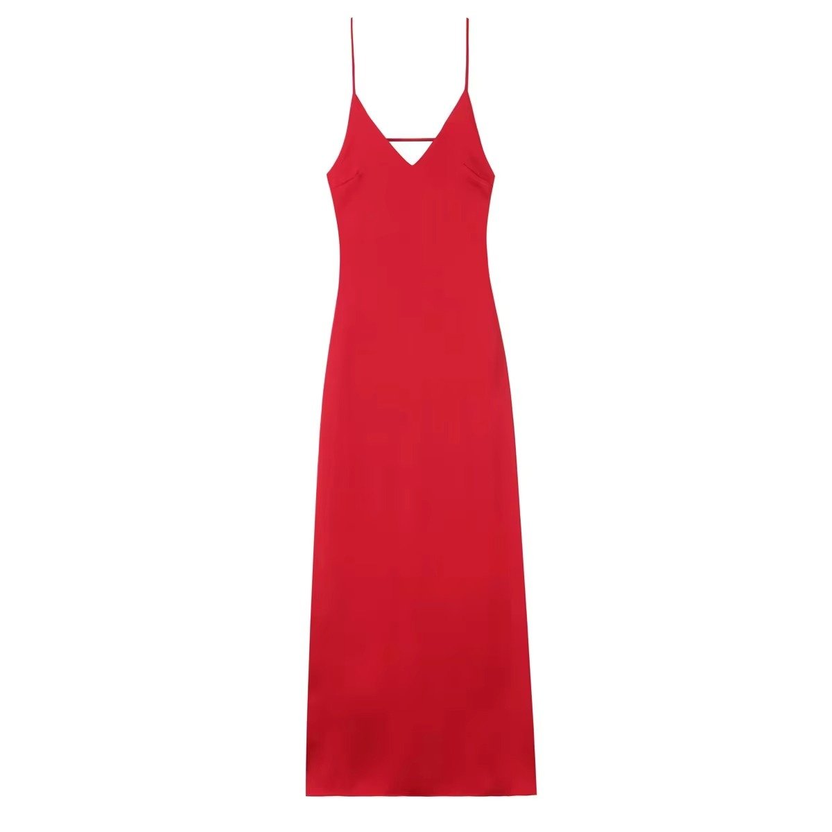 Vestido largo de satén con espalda descubierta Kirra