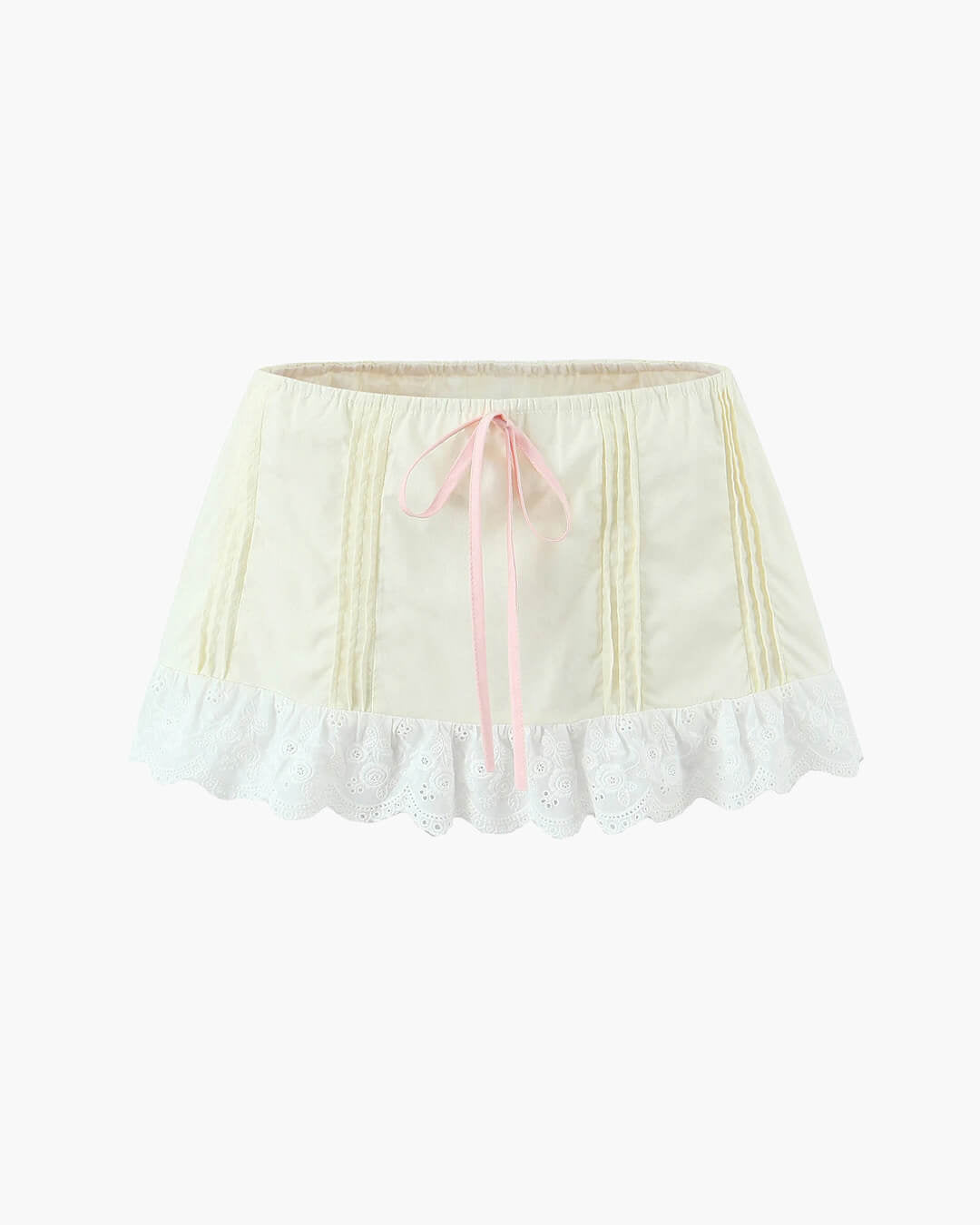 Conjunto de minifalda con ribete de encaje Klarissa
