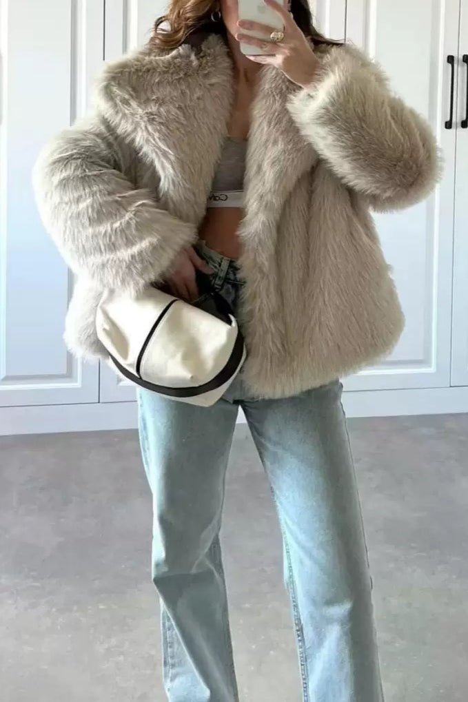 Chaqueta de pelo sintético Krista