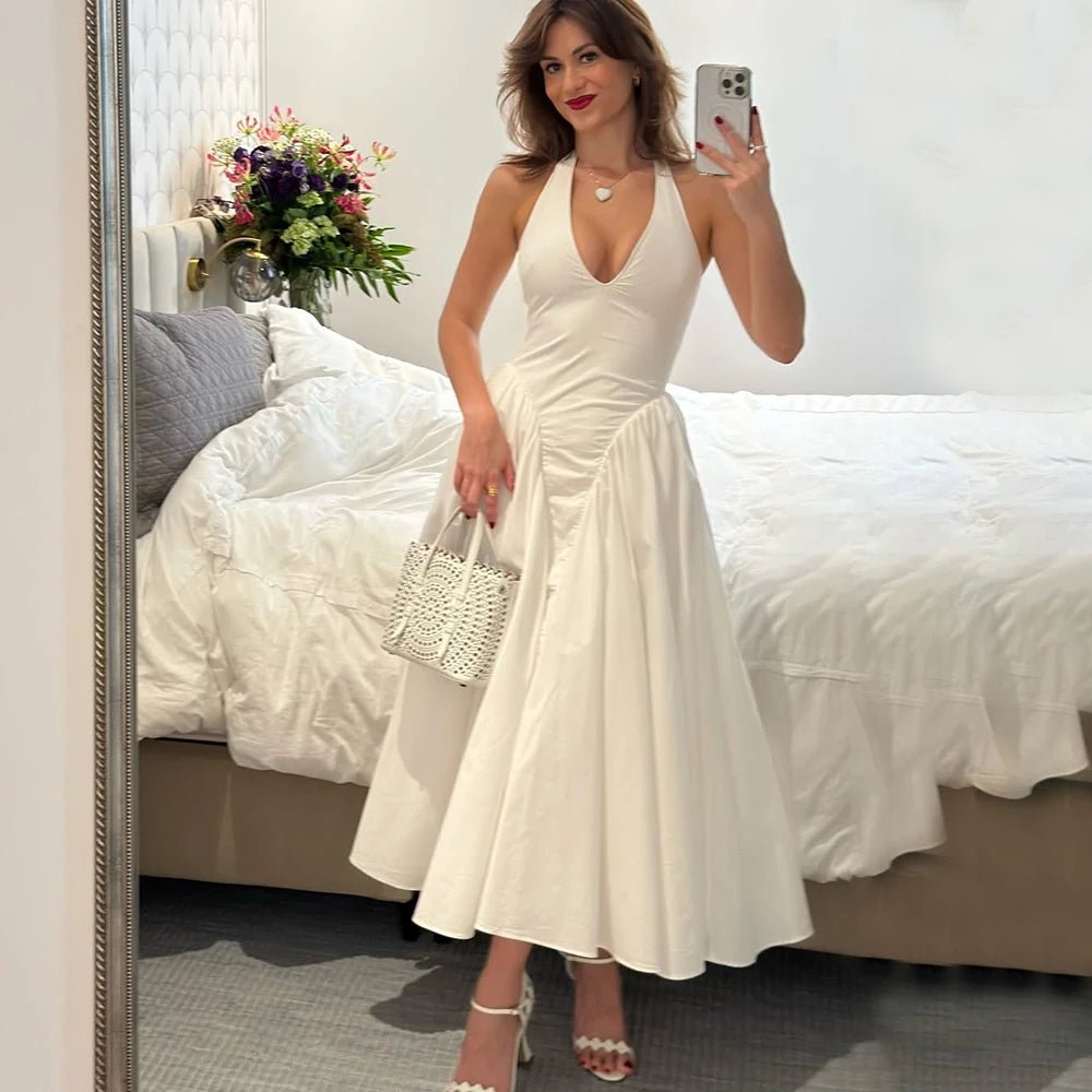 Vestido largo con escote pronunciado Kristy