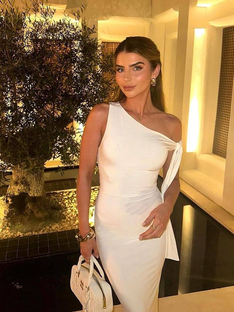Vestido largo anudado Kylie