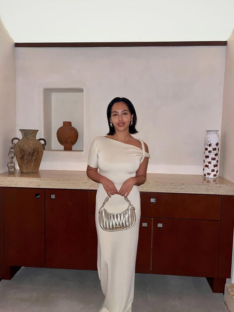 Vestido largo retorcido Kylie