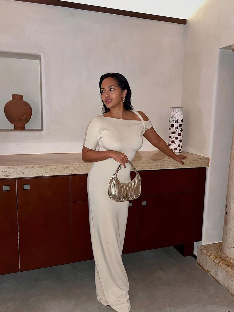 Vestido largo retorcido Kylie