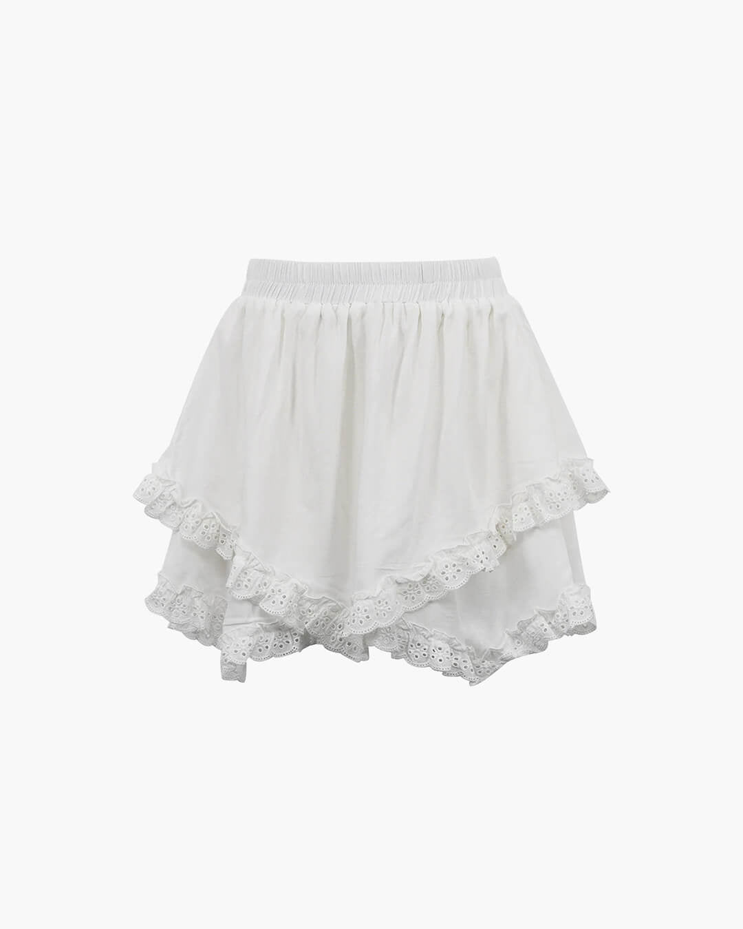 Minifalda a capas con ribete de volantes Kyrie