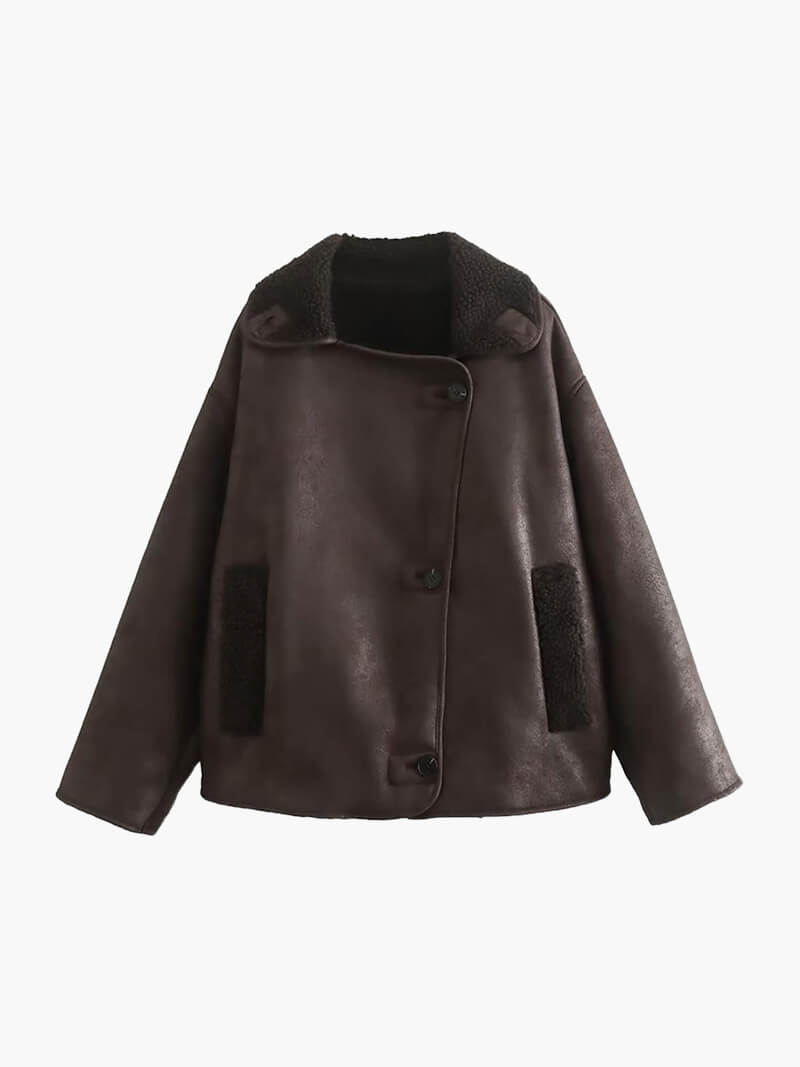 Chaqueta de cuero sintético Laila