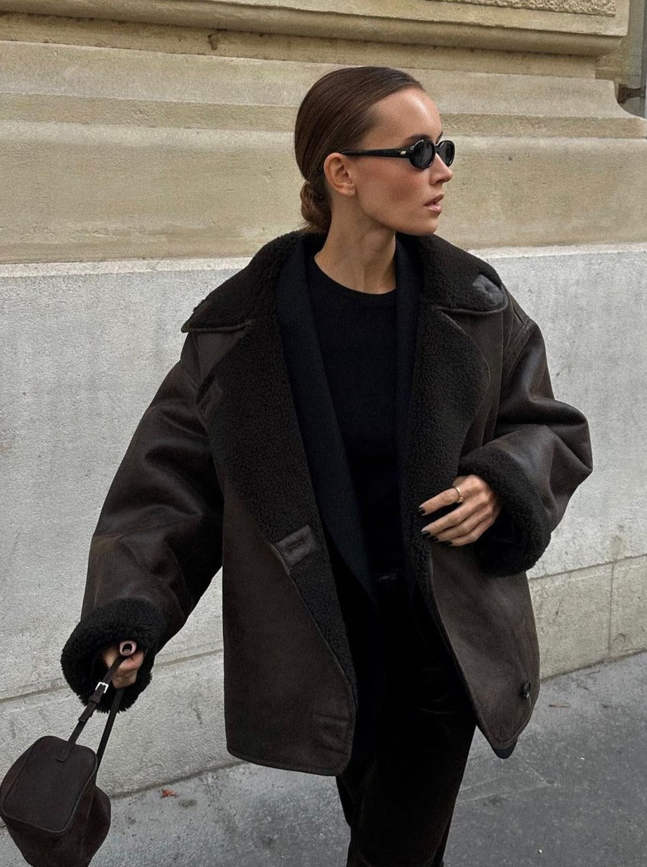 Chaqueta de cuero sintético Laila