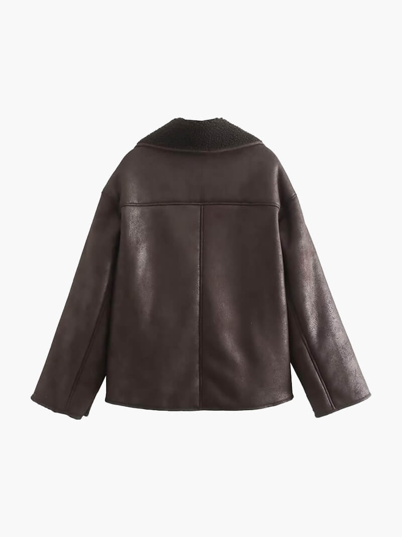 Chaqueta de cuero sintético Laila