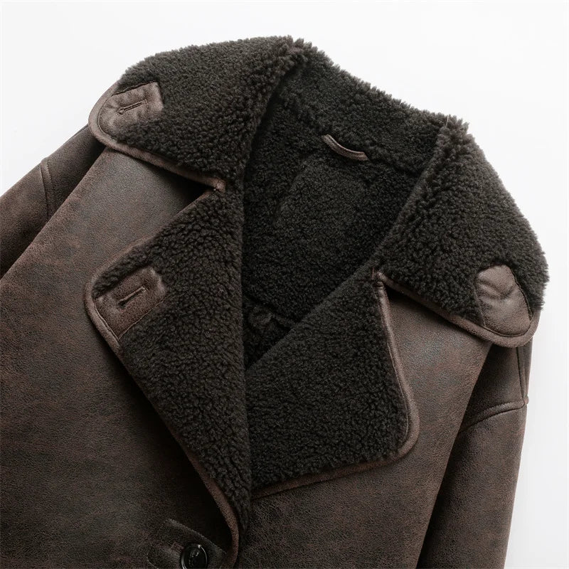 Chaqueta de cuero sintético Laila