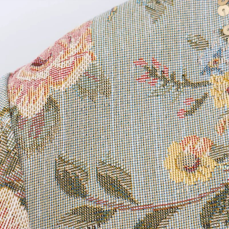 Chaqueta corta de jacquard vintage Laura