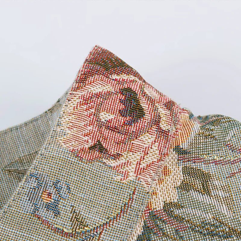 Chaqueta corta de jacquard vintage Laura