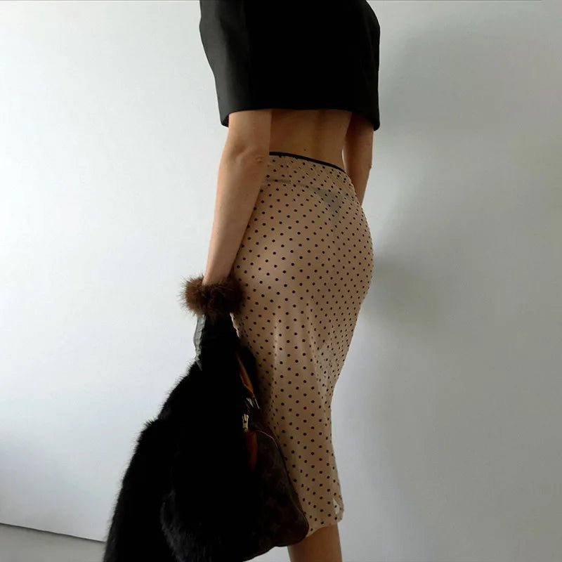 Falda de malla de talle alto Leah