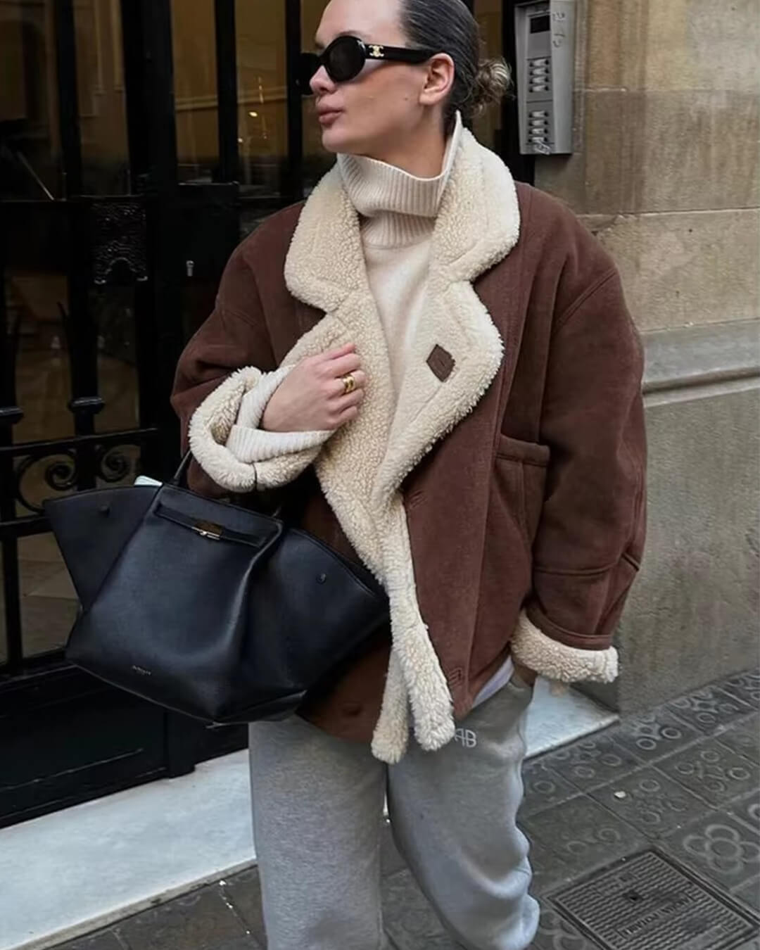 Chaqueta de piel sintética Leona
