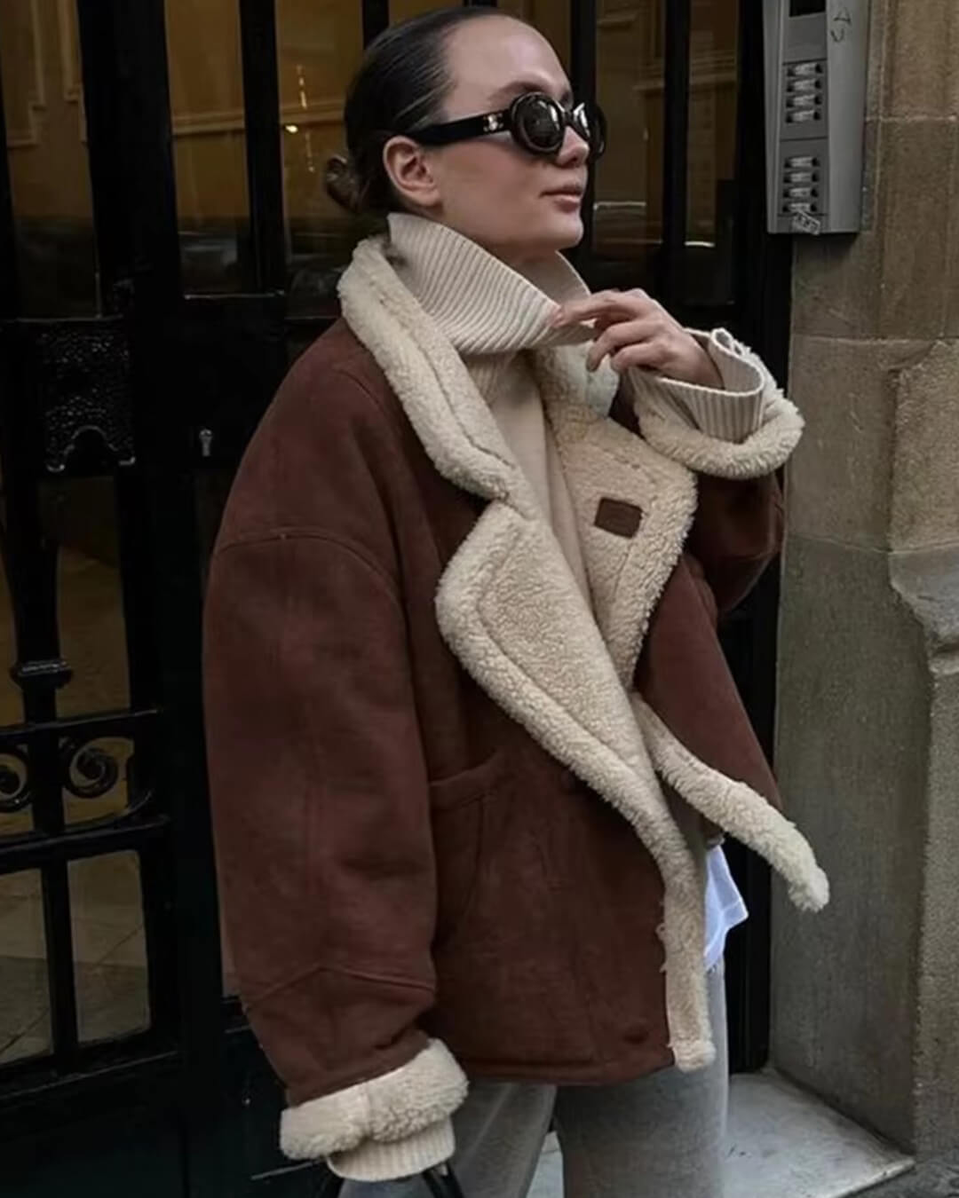 Chaqueta de piel sintética Leona